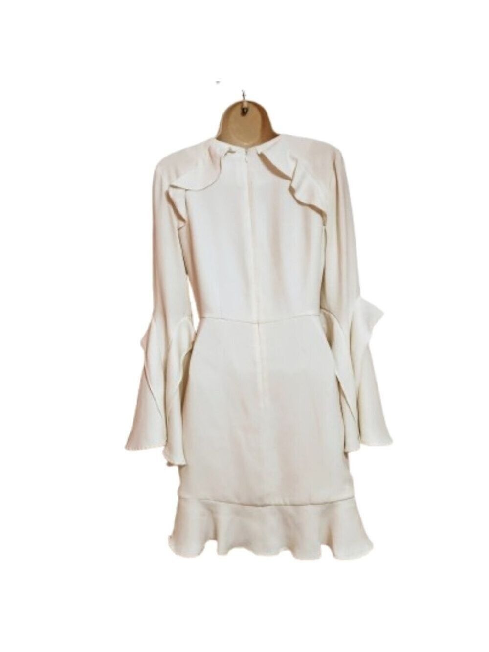 Rebecca Vallance White Mini Flare Dress US 2 - Picture 6 of 12